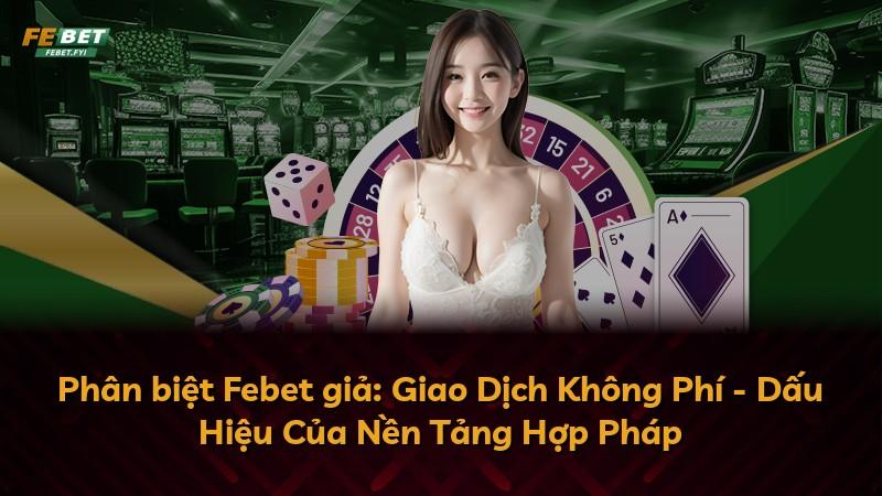 Phân biệt Febet giả: Giao Dịch Không Phí - Dấu Hiệu Của Nền Tảng Hợp Pháp